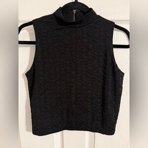 Bar III Textured Black Tank Top